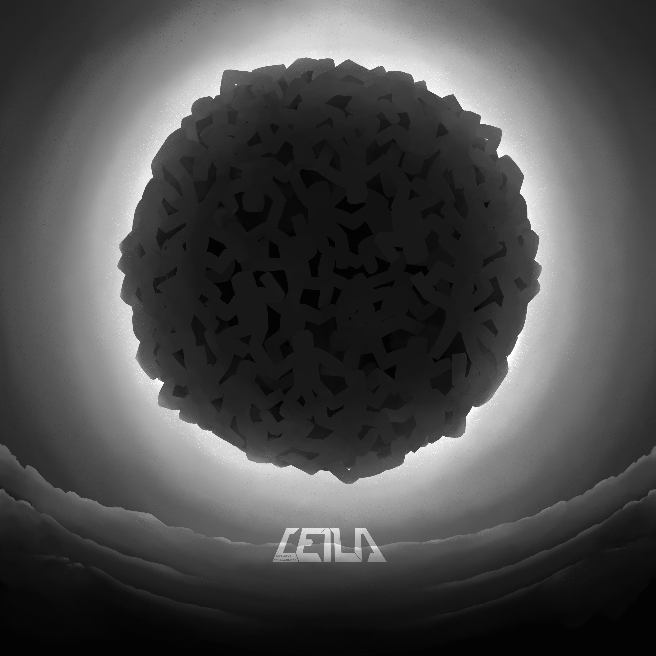 Art for "Milia Et Centena Milia Clamat", the badge planned to be awarded for defeating LEGION in Replicated World. April 3rd, 2023.