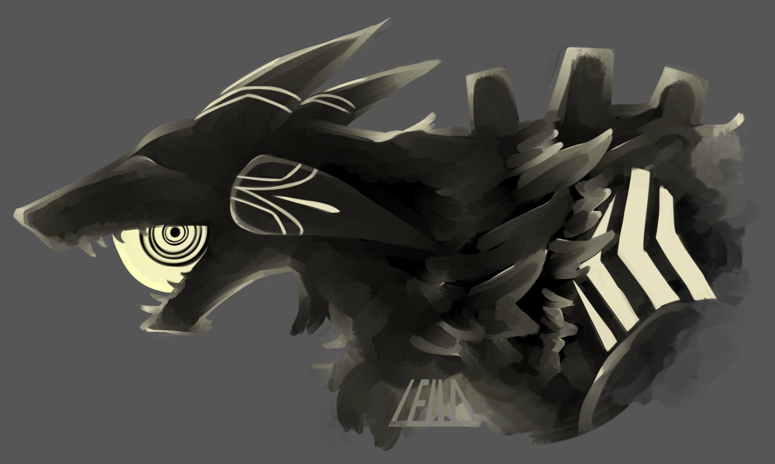 Abel. A unique case, as this is fan work strictly made as such later repurposed for official inclusion ("BRUTALLY TAMED", the badge intended as a reward for defeating him in Replicated World). May 7th, 2022.