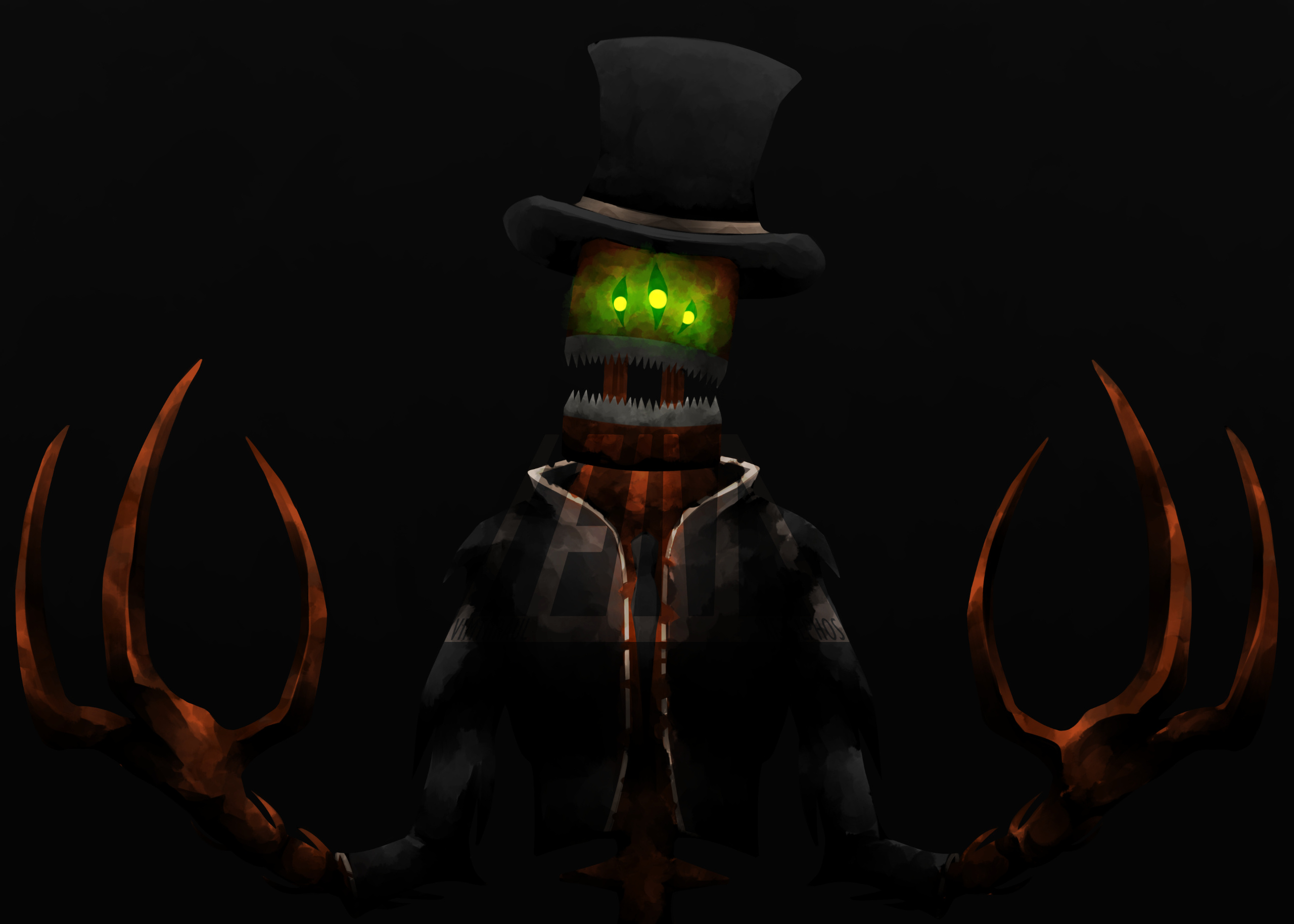 Selection from jumpscare screen for HIVE [game version 1.42.4]. One of three frames for a twitchy monologue sequence. April 24th, 2022.