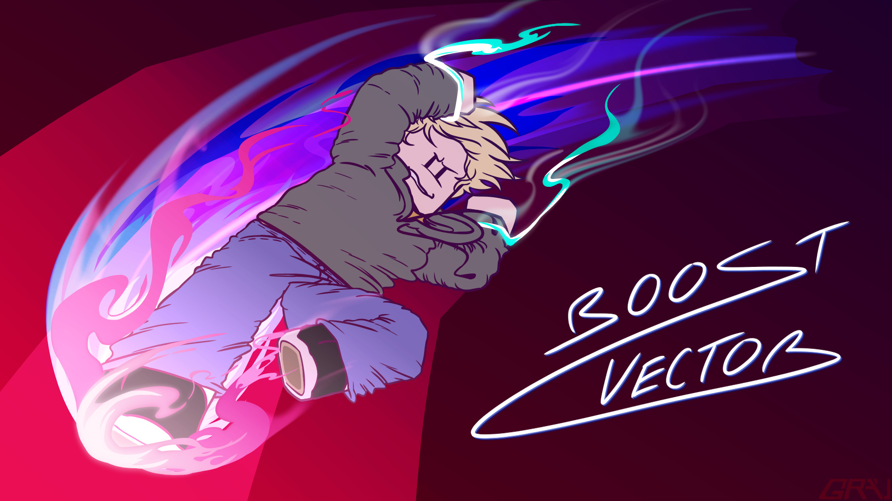 Main game thumbnail art. Fan art repurposed as official work by request. Notable in that with this work I named the character depicted (Buster). February 12th, 2019.